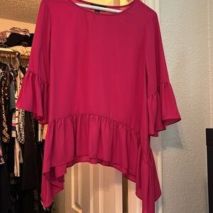 EUC Karen Kane size small pink/purple shirt